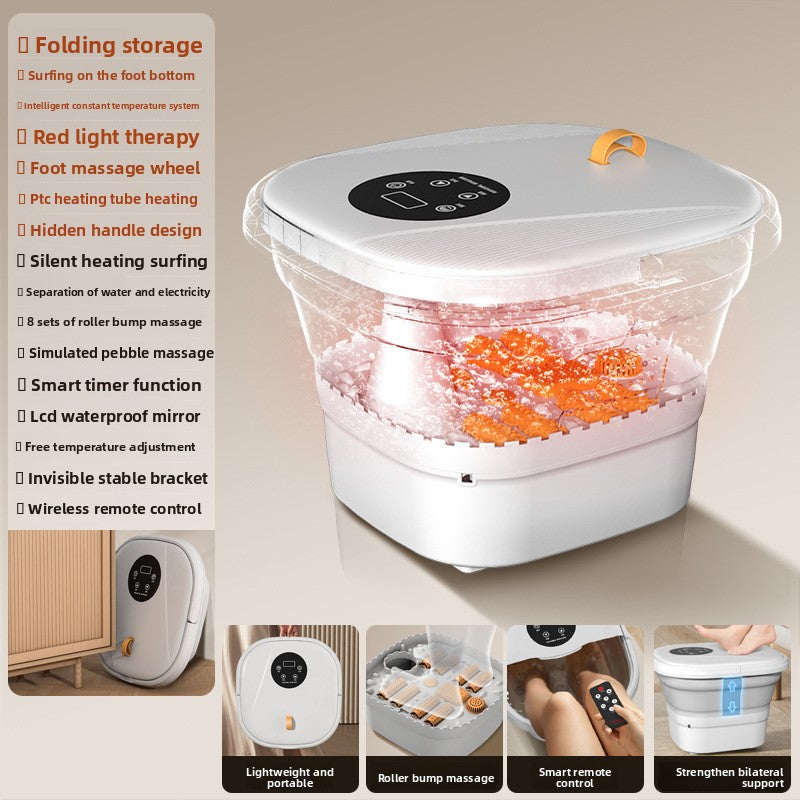 Foldable Electric Foot Spa Bath – Heated Collapsible Foot Soaker with Massage & Remote, view 7