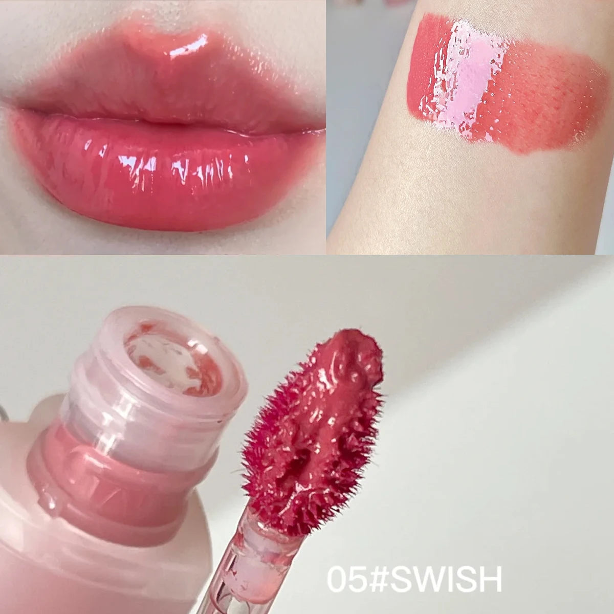 [ClearanceSale] Holika Holika Heart Crush Bare Glaze Tint 05 Swish,Hydrating&Non-Sticky,Glass Lip Effect,K-Beauty,Korean Makeup