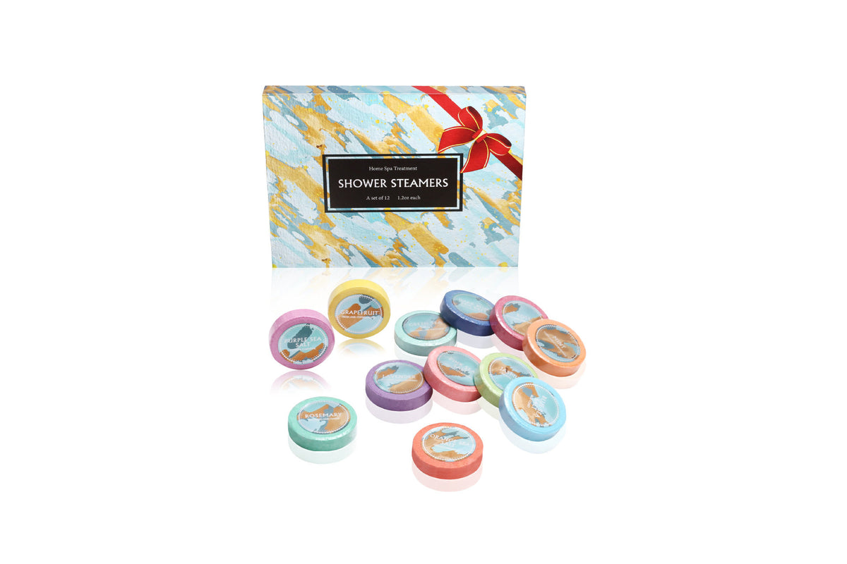 Essential Oil Explosion Bath Salt Balls – 12-Piece Gift Set & Shower Steamers (Multiple Variants), view 8