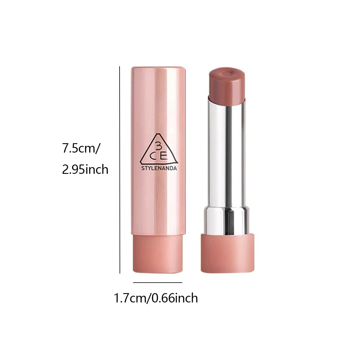 [ClearanceSale] 3CE Glazy Lip Glow 33 Cool Sweetie,Glossy Glaze Texture,Hydrating&Non-Sticky,Daily Office,K-Beauty,Korean Makeup