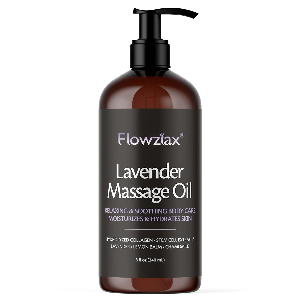 Flowzlax Soothing & Firming Body Massage Oil 240ml – Lavender, Ylang & Ginger, Body Soreness Relief, view 7