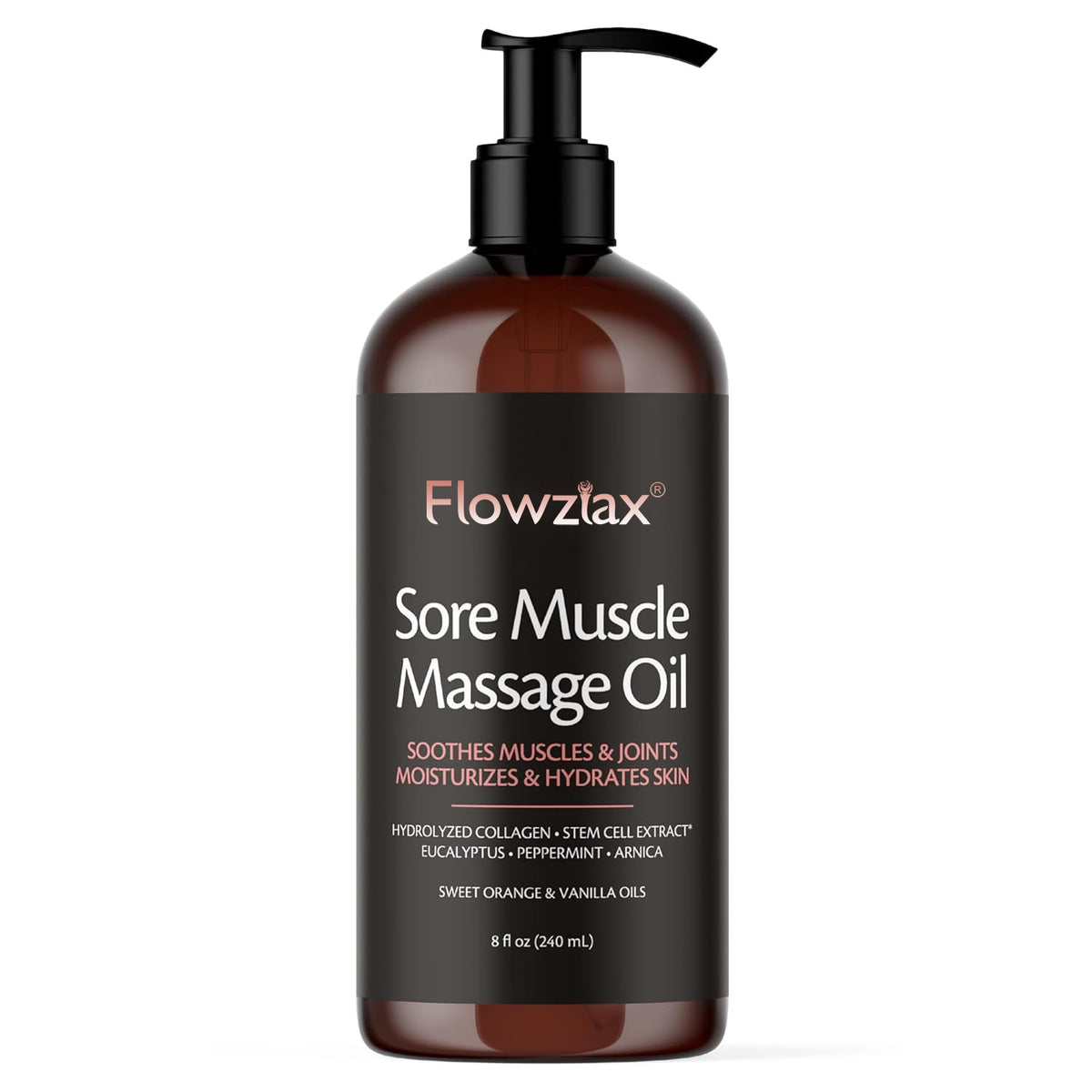 Flowzlax Soothing & Firming Body Massage Oil 240ml – Lavender, Ylang & Ginger, Body Soreness Relief, view 8
