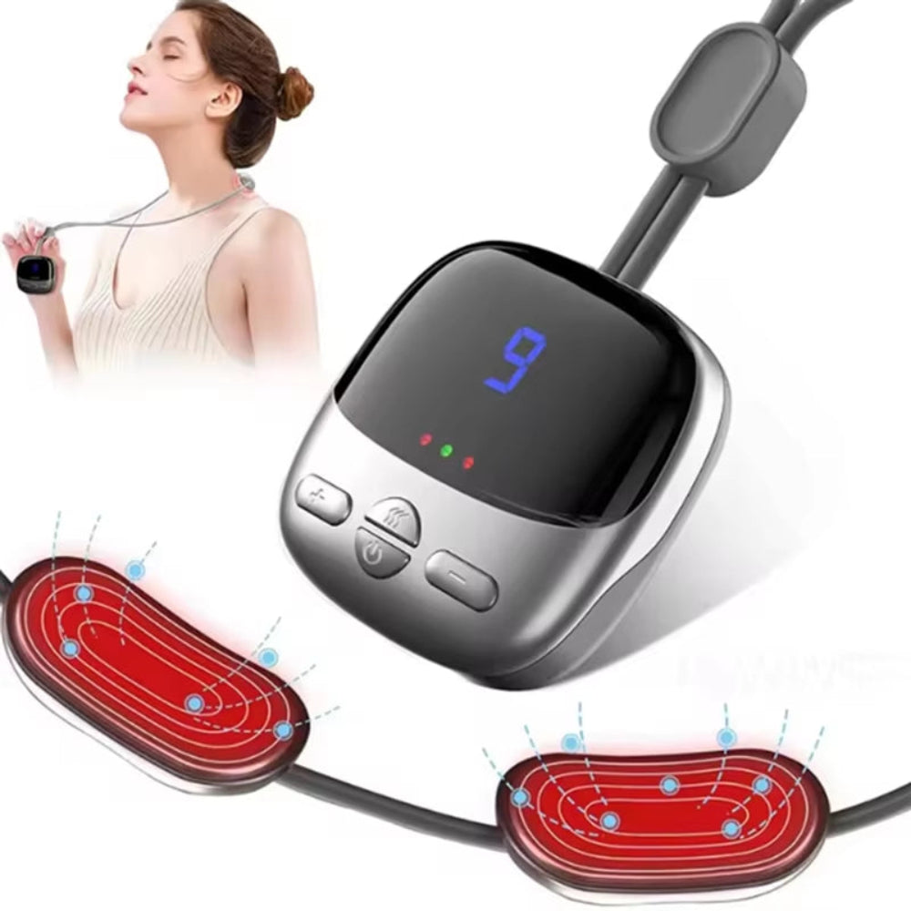 Hoes-Cervical Spine Shoulder Pain Relief Neck Massager Smart Heating Portable Hot Compress Therapy Muscle Relax