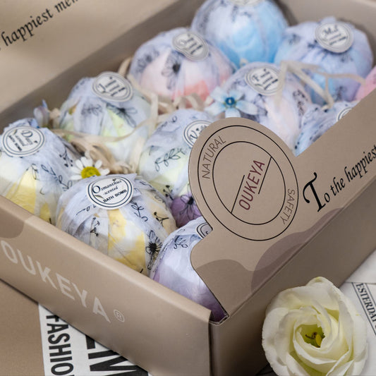 Exquisite Explosion Scented Bath Ball Gift Set – Essential Oil Bubble Bath (12‑Piece)