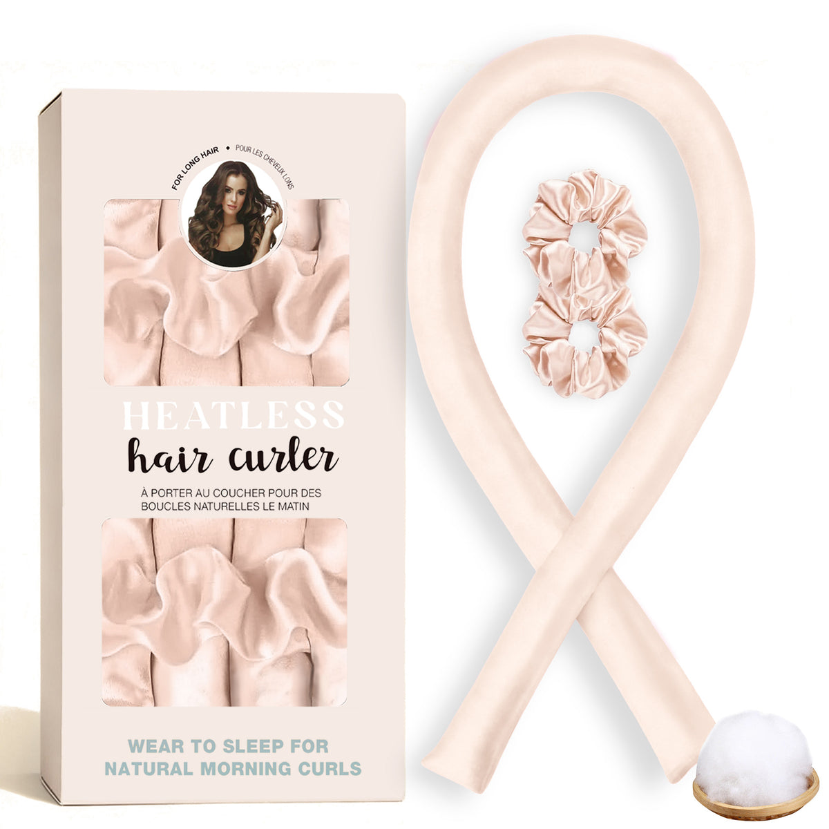 No-Heat Satin Hair Curler Set – Heatless Waves & U‑Shaped Curls, view 13