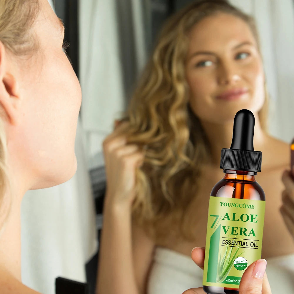 YOUNGCOME Aloe vera essential oil Anti Aging Firming Skin Face Moisturizing Relaxing Massage Oil Hair Repair Skin Care Body Oil