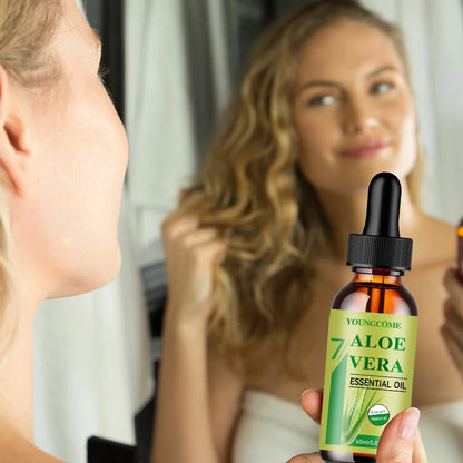 YOUNGCOME Aloe vera essential oil Anti Aging Firming Skin Face Moisturizing Relaxing Massage Oil Hair Repair Skin Care Body Oil