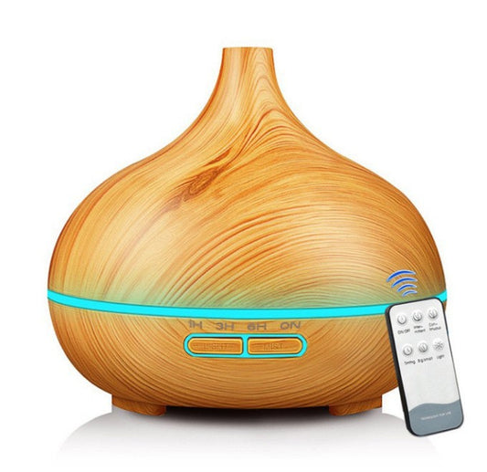 Wood Grain Ultrasonic Aroma Diffuser & Humidifier with Remote – 150 ml / 0.5 L, view 2