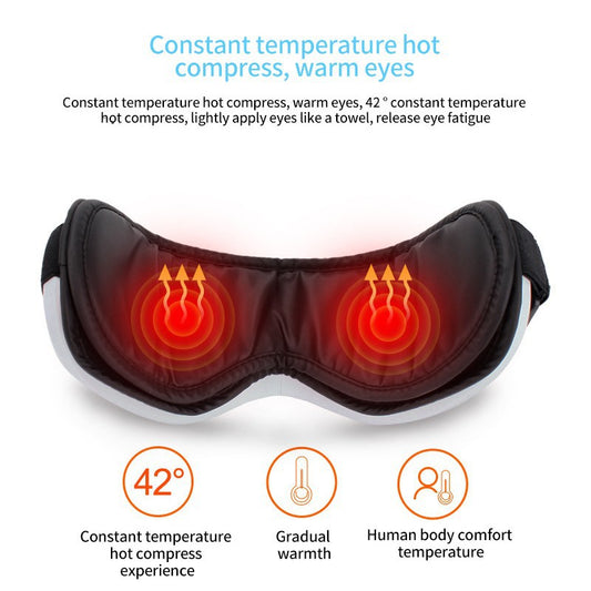 6D Smart Eye Massager – Heated Vibration Eye Mask with Air Compression & Bluetooth Music, view 2
