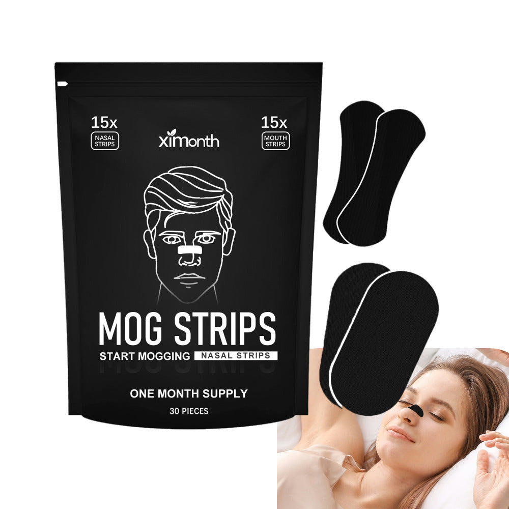 Sleep Care Snoring Patch Set – Nose & Mouth Nighttime Comfort Strips (30 Pack)