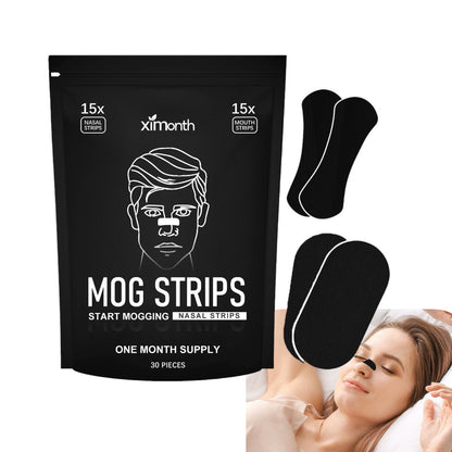 Sleep Care Snoring Patch Set – Nose & Mouth Nighttime Comfort Strips (30 Pack)