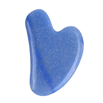 Natural Jade Gua Sha Tool – Heart-Shaped Facial & Body Massage Stone