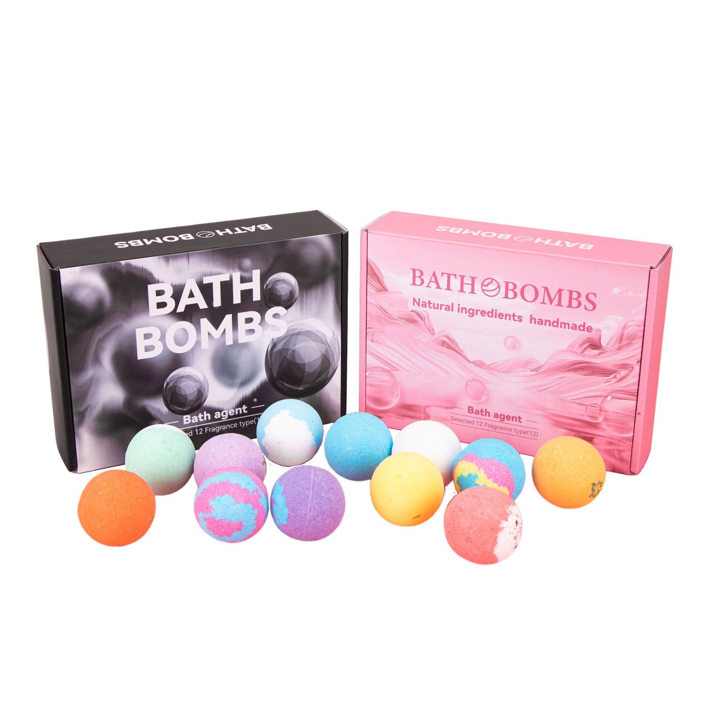 Fragrant Bath Salt Ball Gift Set – Essential Oil Bubble Bath Balls (12-Piece)