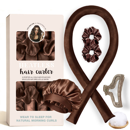 No-Heat Satin Curling Set – Handmade Wave & U-Shaped Hair Curler