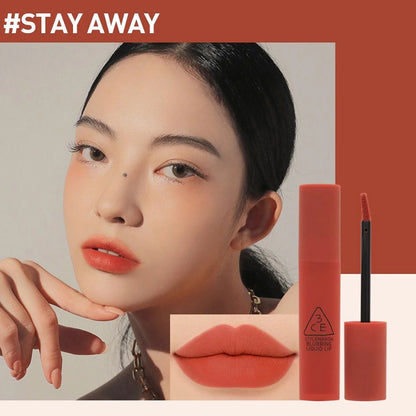 [ClearanceSale]3CE Blurring Liquid Lip Stay Away,Soft Mousse Texture,Smooth&Non-Drying,Party&Date Makeup,K-Beauty,Korean Makeup