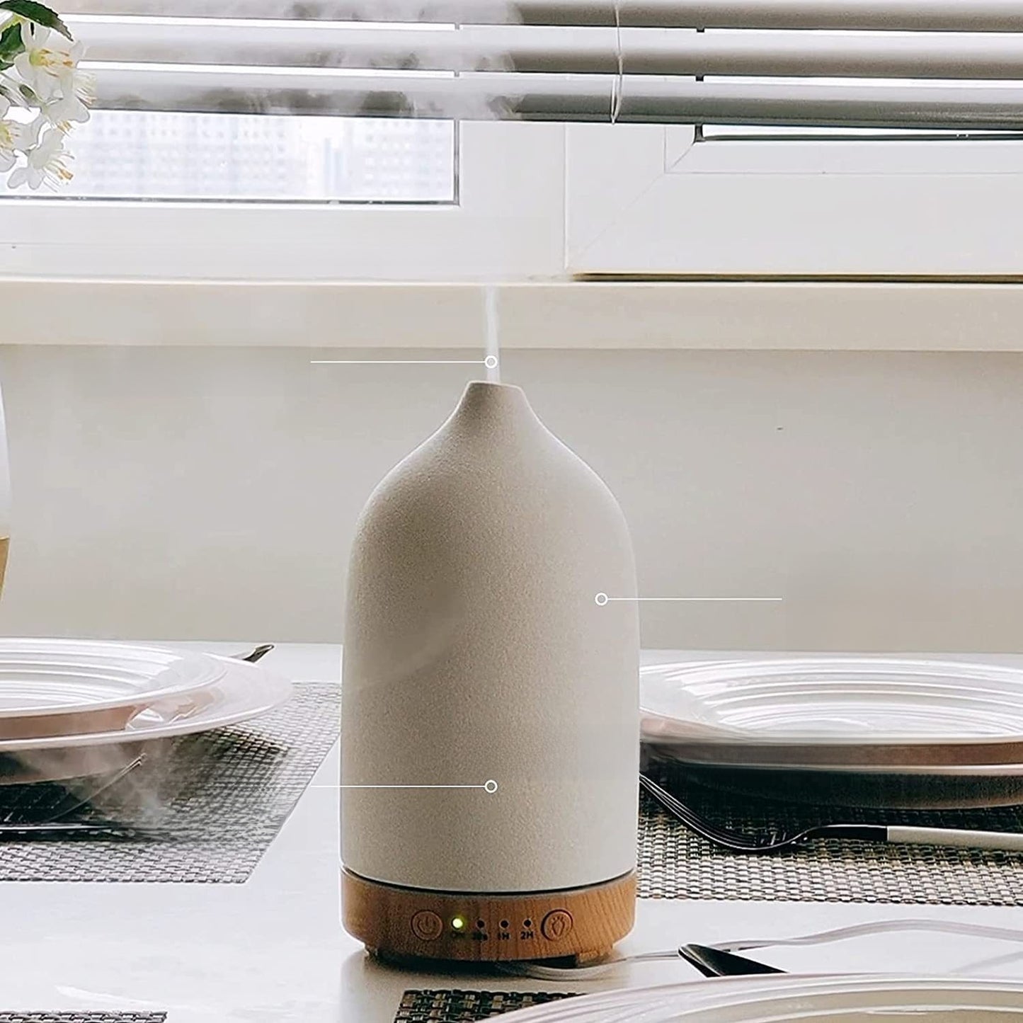 Ultrasonic Aroma Diffuser – Quiet Essential Oil Humidifier