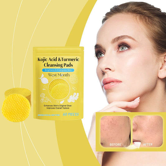West Month Turmeric & Kojic Acid Cleansing Pads packaging, 60 count