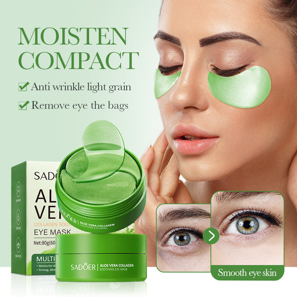 Aloe Collagen Eye Mask Sheets – Hydrating Soothing Eye Patches (60 Pieces)