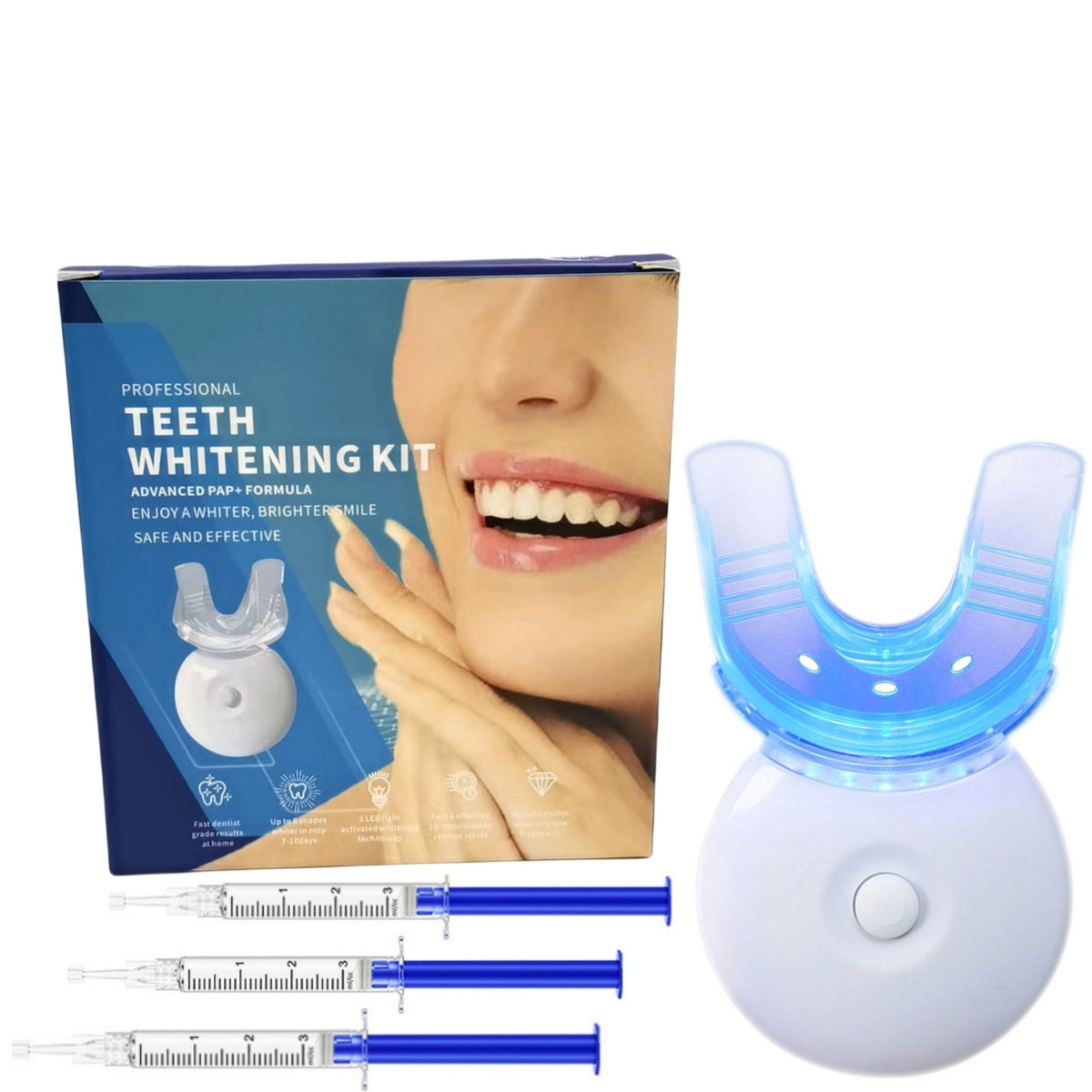 LED Teeth Whitening Kit – 5‑LED Light with Tray & Essence Tubes, view 6