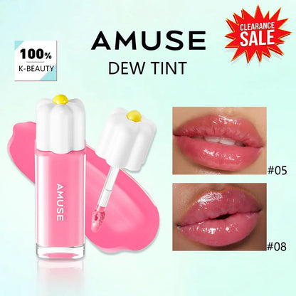 [ClearanceSale] AMUSE DEW TINT,Dewy/Watery Texture,Lightweight&Non-Sticky,Glossy Finish,Natural Dewy Look,K-Beauty,Korean Makeup