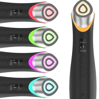 6-IN-1 Plastic Glow Beauty Instrument EMS Microcurrent Vibration Massage Battery Portable Personal Care Appliances