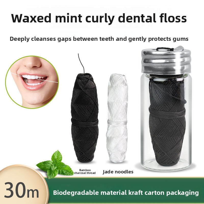 30-meter biodegradable dental floss rolls
