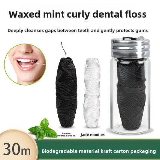 30-meter biodegradable dental floss rolls