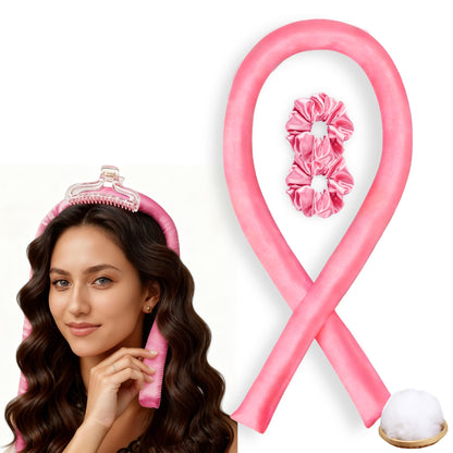 No-Heat Satin Curling Set – Handmade Wave & U-Shaped Hair Curler