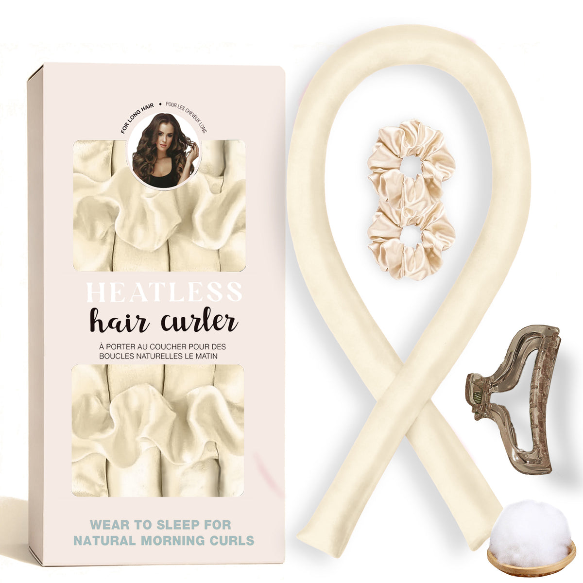 No-Heat Satin Hair Curler Set – Heatless Waves & U‑Shaped Curls, view 38