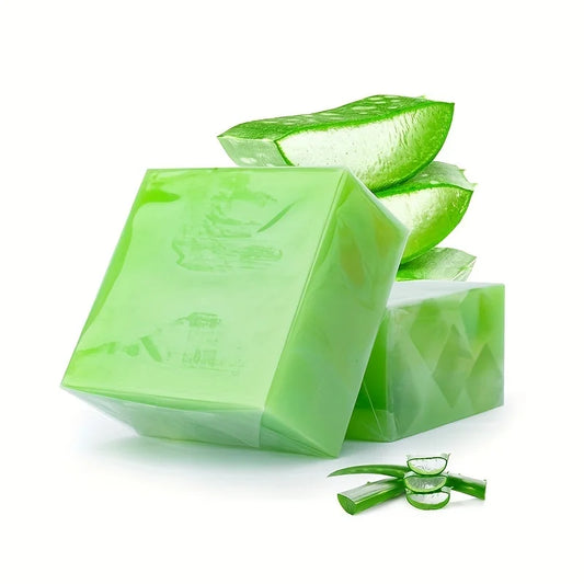 All-Natural Aloe Vera Handmade Soap with Essential Oils 100g , Unisex, Travel-Friendly