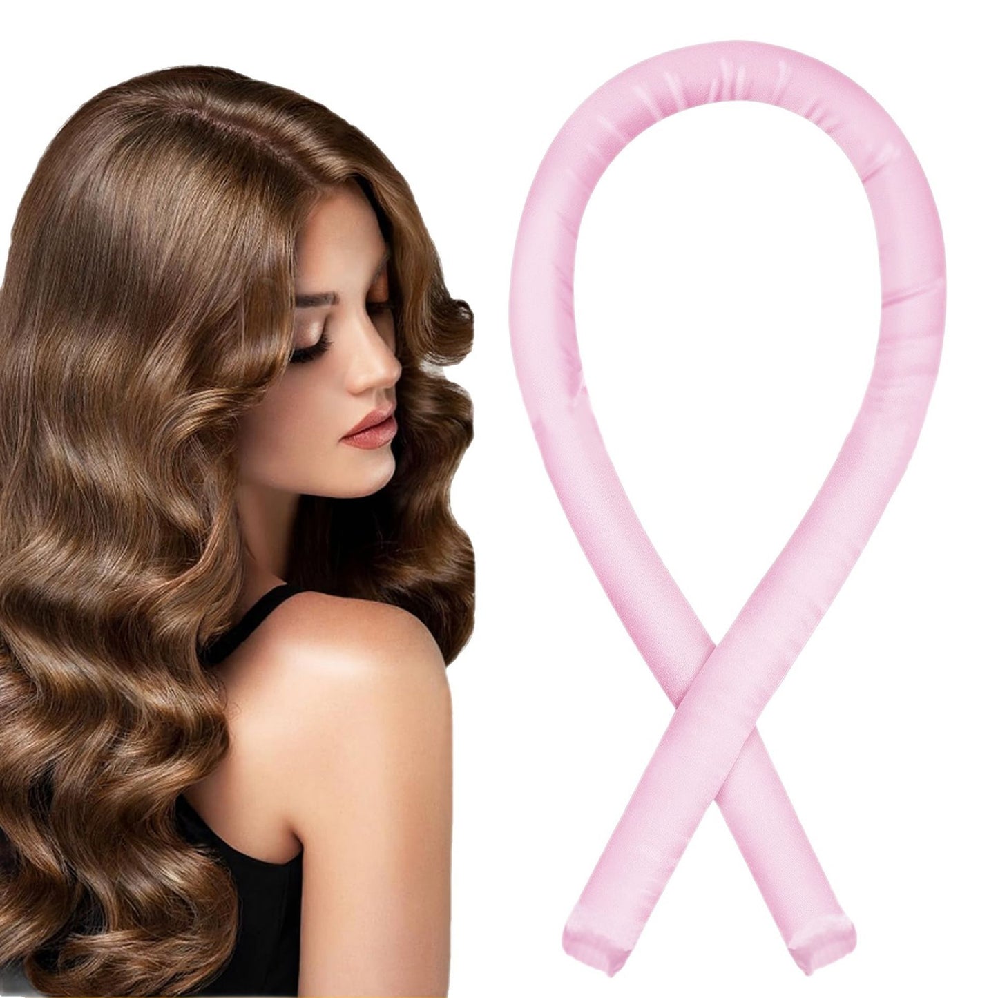 No-Heat Satin Curling Set – Handmade Wave & U-Shaped Hair Curler