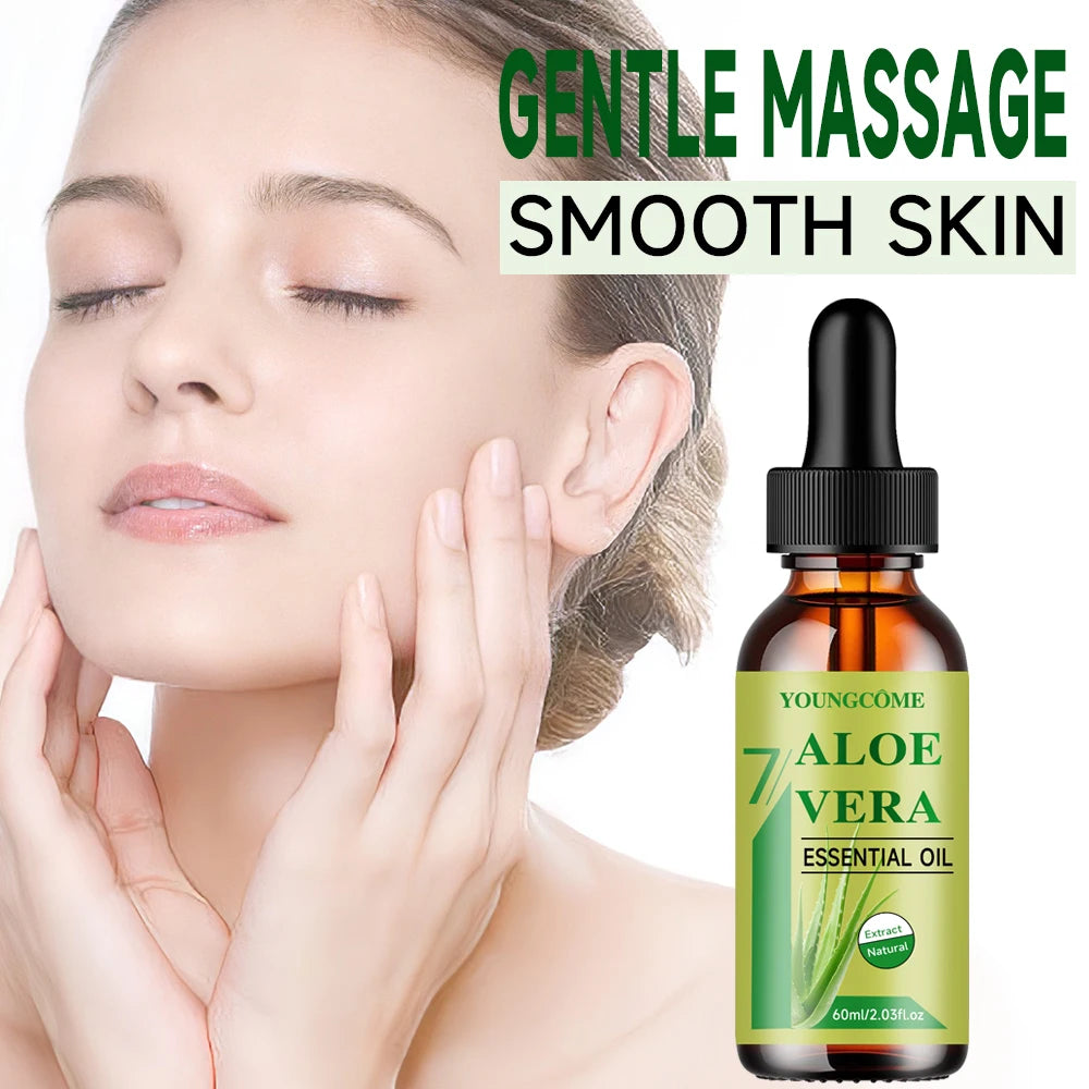 YOUNGCOME Aloe vera essential oil Anti Aging Firming Skin Face Moisturizing Relaxing Massage Oil Hair Repair Skin Care Body Oil