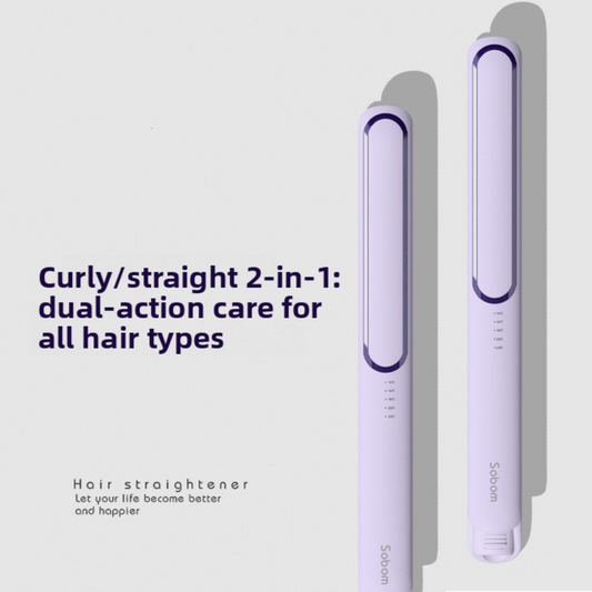 Dual-Use Tourmaline Hair Straightener & Curler (5-Heat Settings), view 2