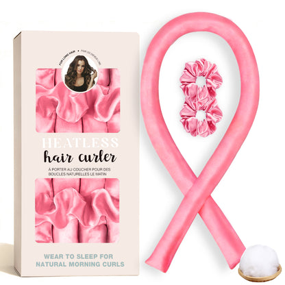 No-Heat Satin Curling Set – Handmade Wave & U-Shaped Hair Curler