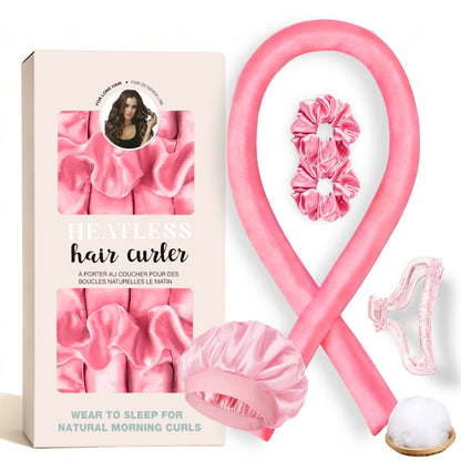 No-Heat Satin Curling Set – Handmade Wave & U-Shaped Hair Curler