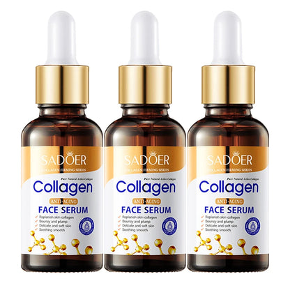 1/2/3pcs SADOER Collagen Face Serum skincare Facial Essence Liquid Anti-aging Moisturizing Nourishing Facial Serum Skin Care