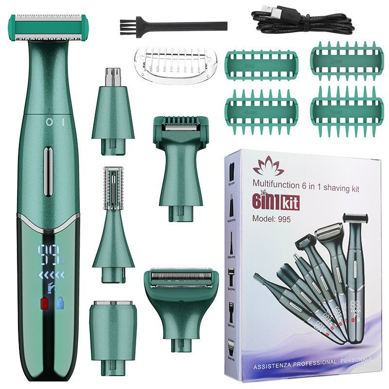 7-in-1 Waterproof Electric Hair Removal Kit – Face, Body & Bikini Trimmer, view 14