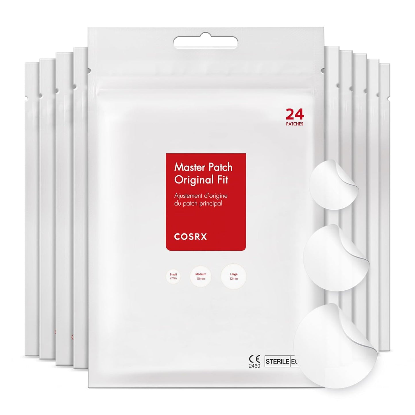 Acne Pimple Patch Absorbing Hydrocolloid Original 3 Size Patches for Blemishes and Zits Cover, Spot Stickers for Face and Body, Not Tested on Animals (240)