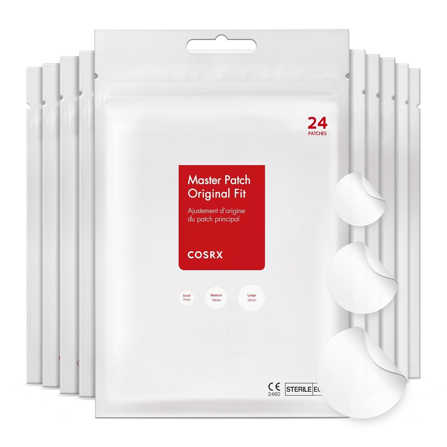 Acne Pimple Patch Absorbing Hydrocolloid Original 3 Size Patches for Blemishes and Zits Cover, Spot Stickers for Face and Body, Not Tested on Animals (240)