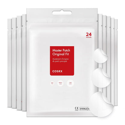 Acne Pimple Patch Absorbing Hydrocolloid Original 3 Size Patches for Blemishes and Zits Cover, Spot Stickers for Face and Body, Not Tested on Animals (240)