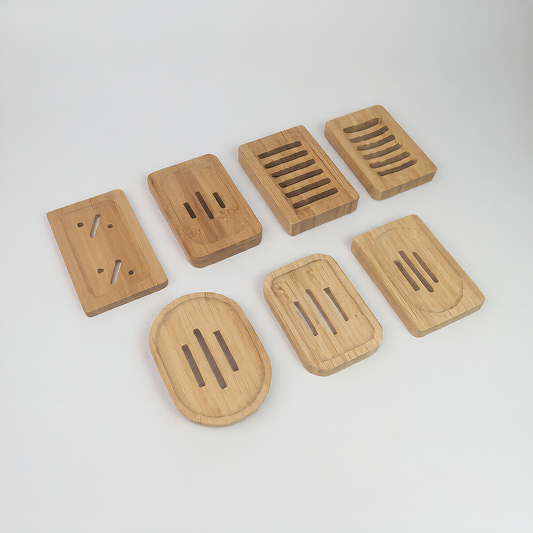 Bamboo and Wood Soap Dish Storage Box