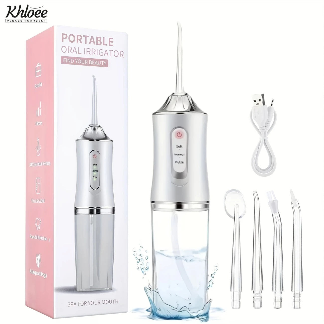 Portable Dental Irrigator – Rechargeable Water Flosser with 3 Modes & Multiple Nozzles, view 9