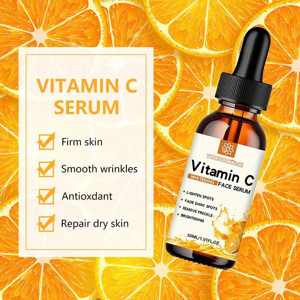 Vitamin C Facial Essence with Hyaluronic Acid - Dark Spot Remover and Anti-Aging Moisturizer for Skin Repair, 30ml