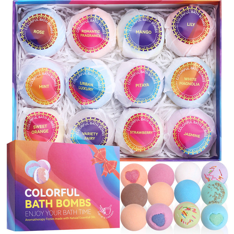 Essential Oil Explosion Bath Salt Balls – 12-Piece Gift Set & Shower Steamers (Multiple Variants), view 10