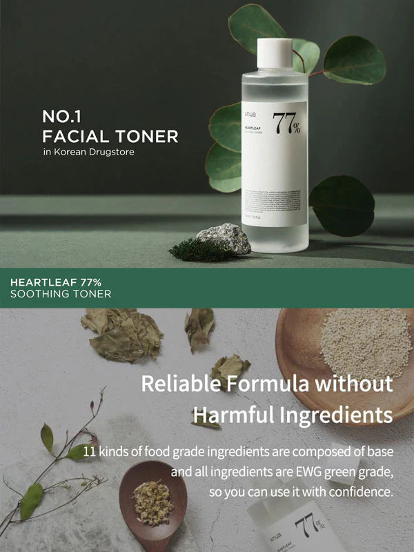 Anua Heartleaf 77 Soothing Toner 250ml – Calming & Hydrating Toner