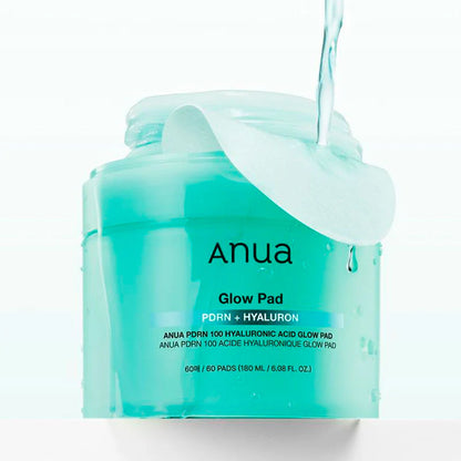 Anua PDRN Hyaluronic Glow Pads – Hydrating Radiance Toner Pads (60 Pads)