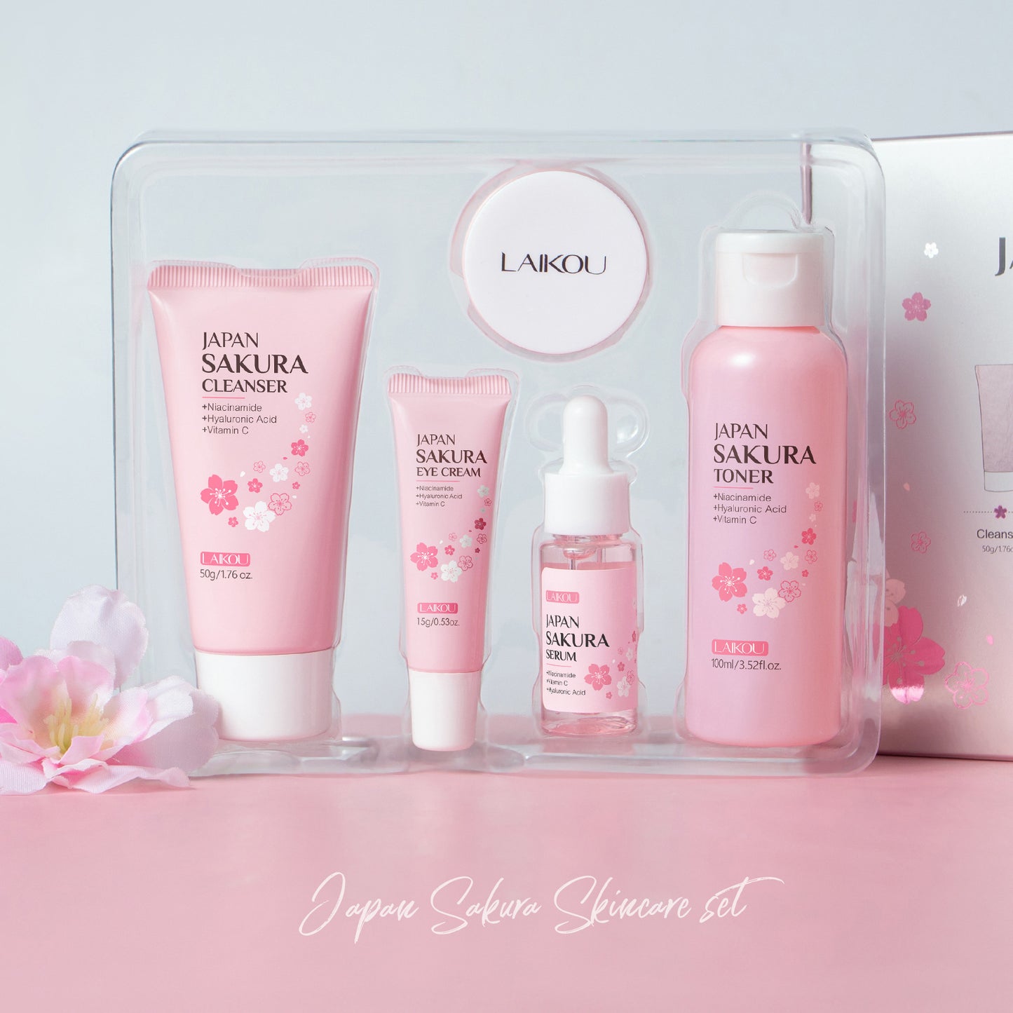 Lecco Japanese Cherry Blossom Skin Care 5-Piece Set