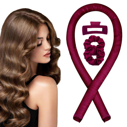 No-Heat Satin Curling Set – Handmade Wave & U-Shaped Hair Curler