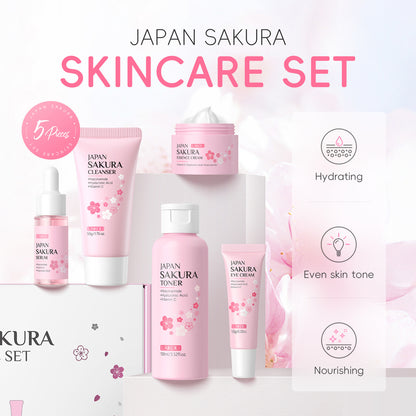 Lecco Japanese Cherry Blossom Skin Care 5-Piece Set