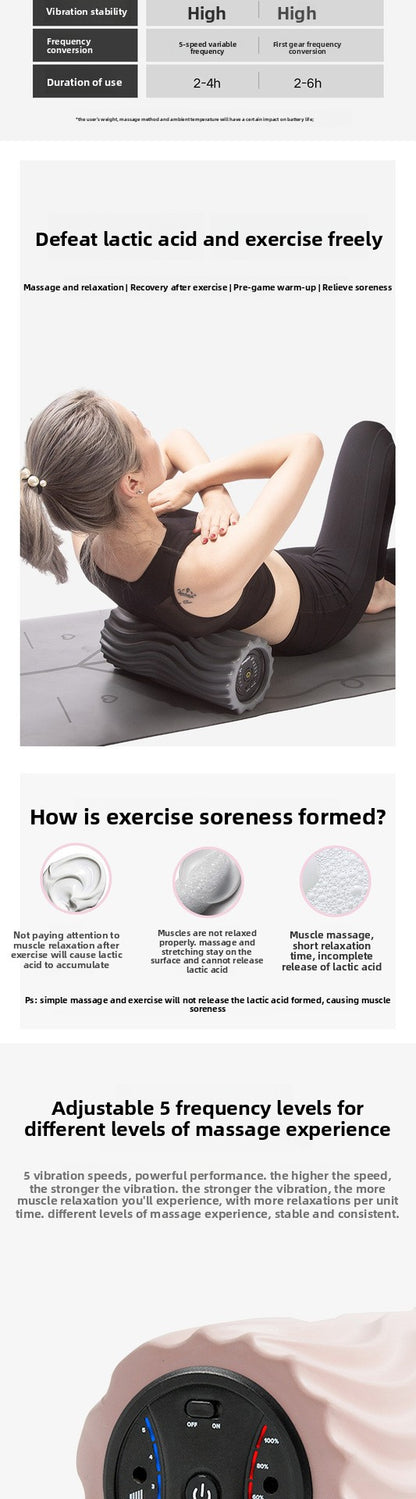 Electric Vibrating Foam Roller – Yoga & Muscle Recovery Massager